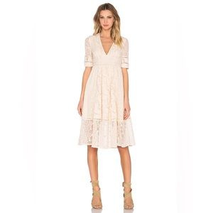 Free People Laurel Lace Dress in Almond - Size 8